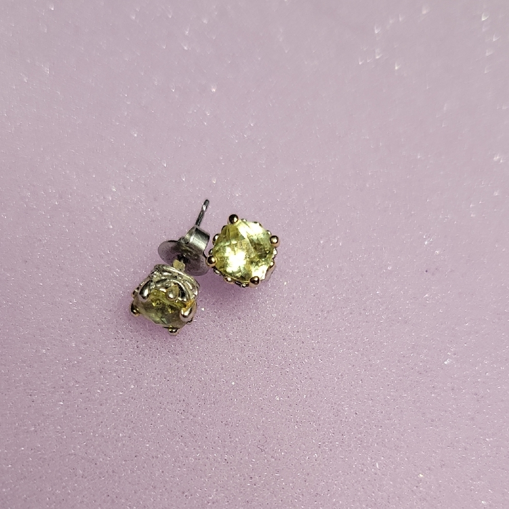 Elegant Yellow Stud Earrings
